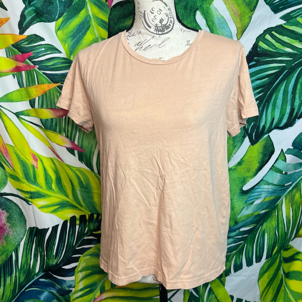7 For All Mankind S Nude Tan Neutral Basic Classic Minimalist Summer Spring Tee